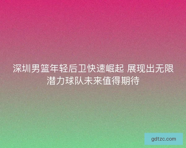 深圳男篮年轻后卫快速崛起 展现出无限潜力球队未来值得期待 深圳男篮年轻后卫快速崛起 展现出无限潜力球队未来值得期待
